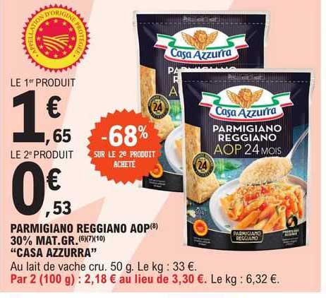 parmigiano reggiano aop 30% mat. gr. "casa azzurra"