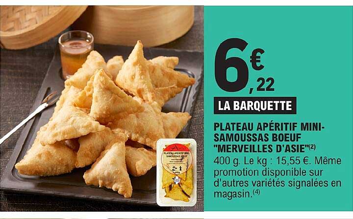 plateau apéritif mini-samoussas bœuf "merveilles d'asie"