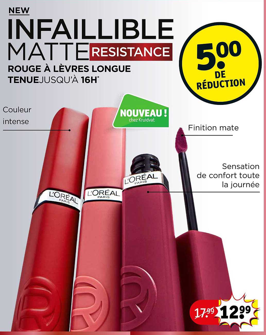 rouge à lèvres longue tenue jusqu'à 16 h