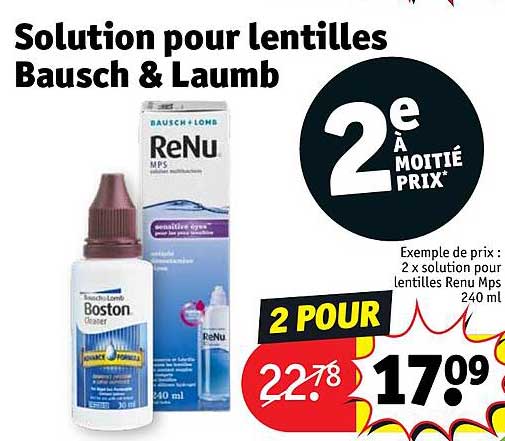 solution pour lentilles bausch & laumb