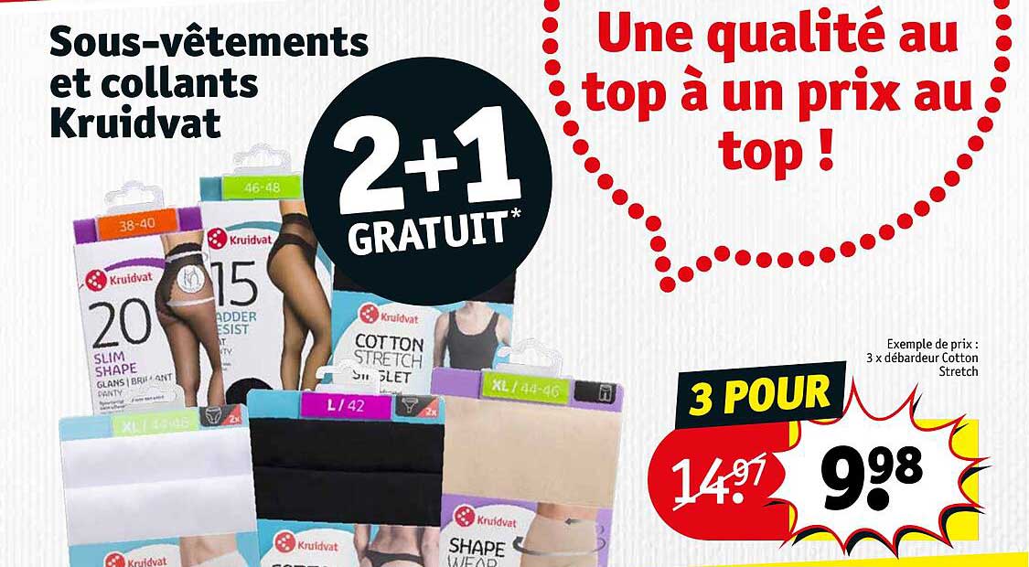sous-vêtements et collants kruidvat
