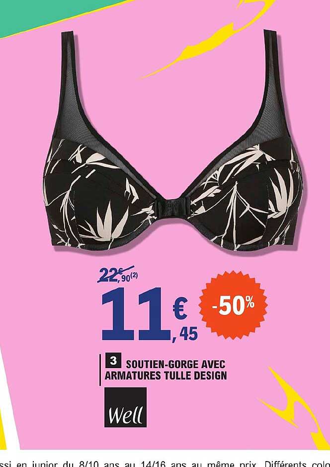 soutien-gorge aec armatures tulle design well