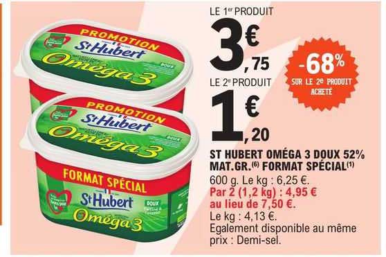 st hubert oméga 3 doux 52% mat. gr. format spécial
