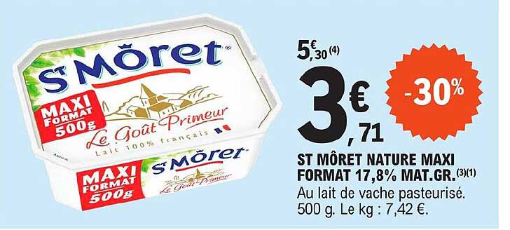 st môret nature maxi format 17,8% mat. gr.