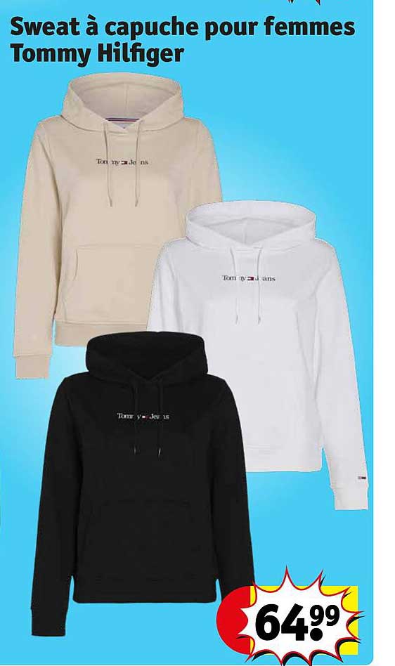 sweat à capuche pour femmes tommy hilfiger