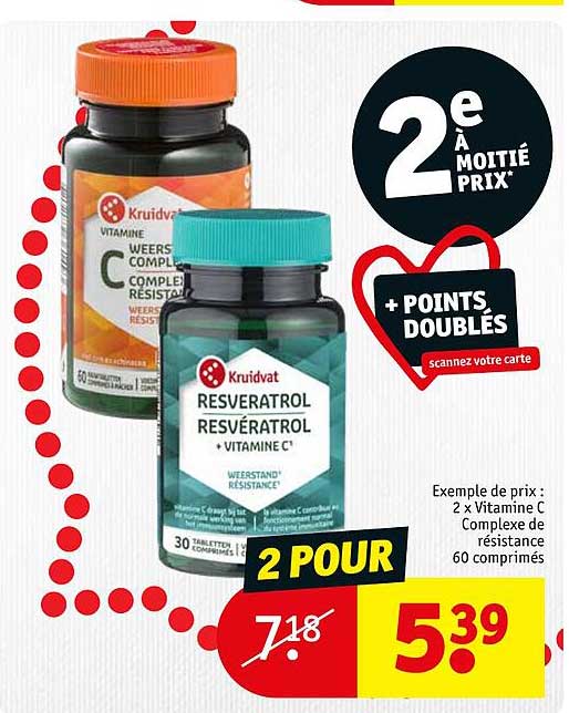 vitamine c complexe de résistance 60 comprimés kruidvat