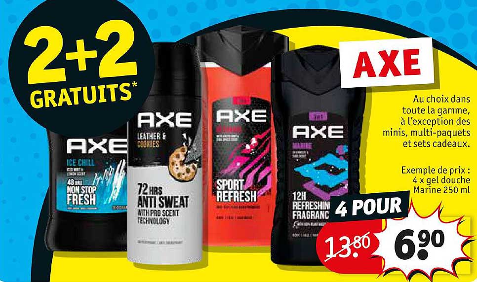 axe 2+2 gratuits