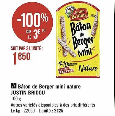 bâton de berger mini nature justin bridou