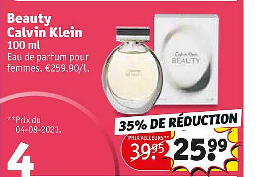 beauty calvin klein 35% de réduction