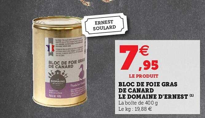 bloc de foie gras de canard le domaine d'ernest