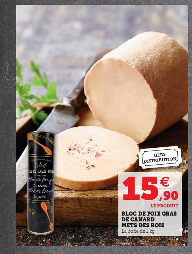 bloc de foie gras de canard mets des rois
