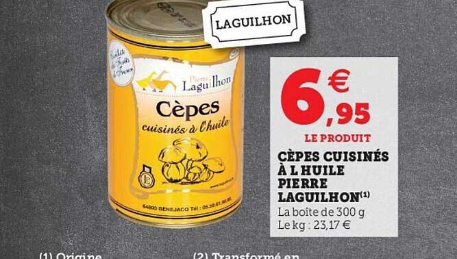 cèpes cuisinés à l'huile pierre laguilhon