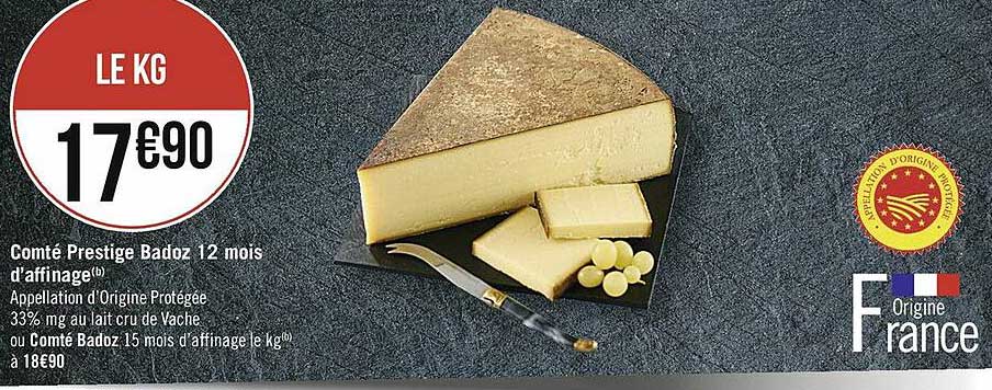 Comté Prestige Badoz 12 Mois D'affinage