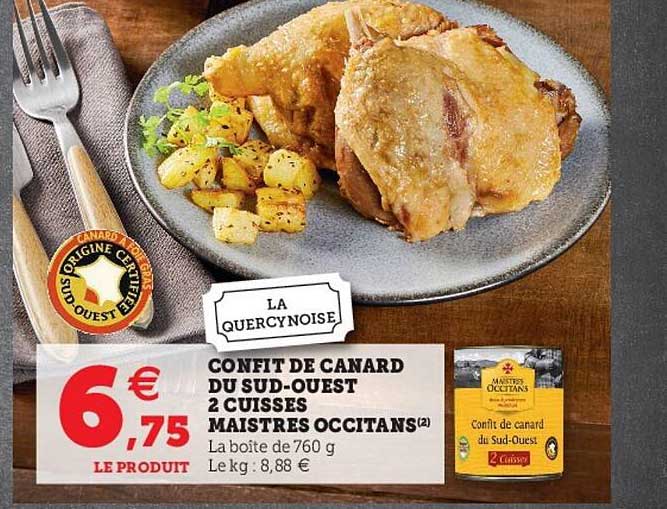 confit de canard du sud-oeust 2 cuisse maistres occitans