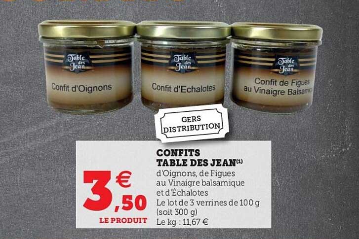 Confits Table Des Jean