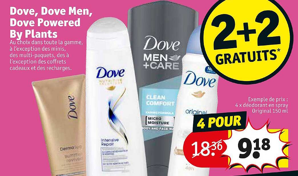 dove dove men dove powered by plants 2+2 gratuits