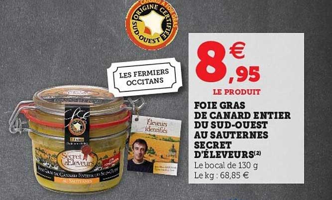 foie gras de canard entier du sud-ouest au sauternes secret d'éleveurs