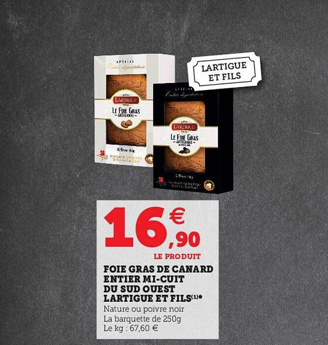 foie gras de canard entier mi-cuit du sud ouest lartigue et fils