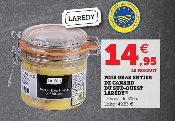 foie gras entier de canard du sud-ouest larédy