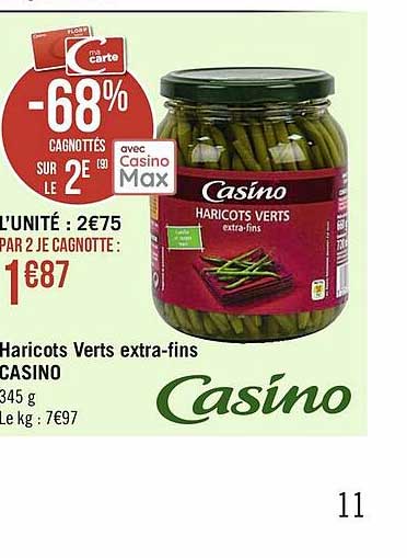 haricots verts extra-fins casino