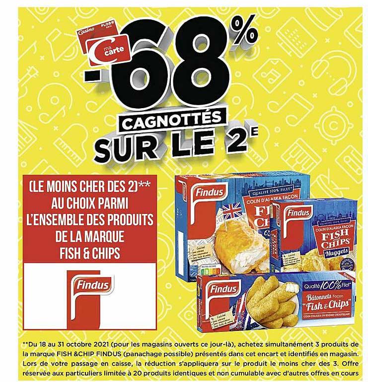 l'ensemble des produits de la marque fish & chips
