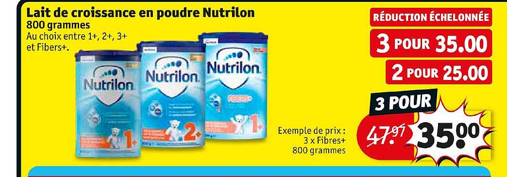lait de croissance en poudre nutrilon