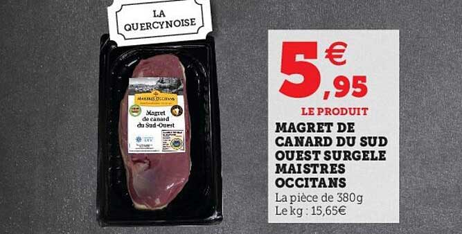 magret de canard du sud ouest surgelé maistres occitans