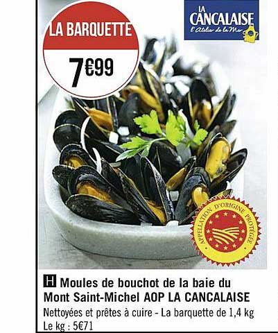moules de bouchot de la baie du mont saint-michel aop la cancalaise