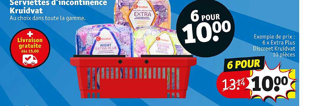 serviettes d'incontinence kruidvat