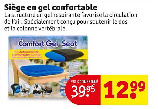 siège en gel confortable
