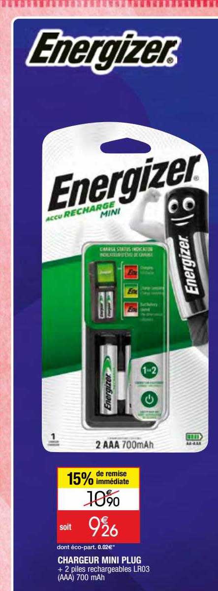chargeur mini plug energizer