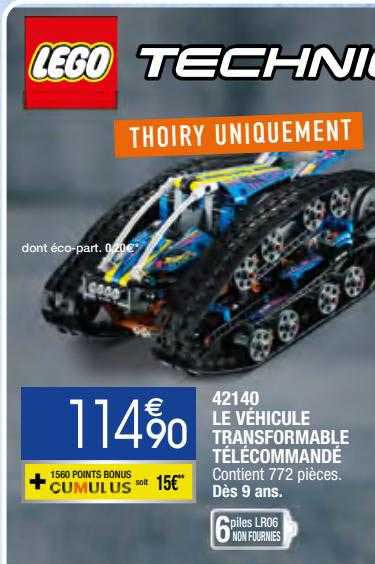Le Véhicule Transformable Télécommandé Lego Technic
