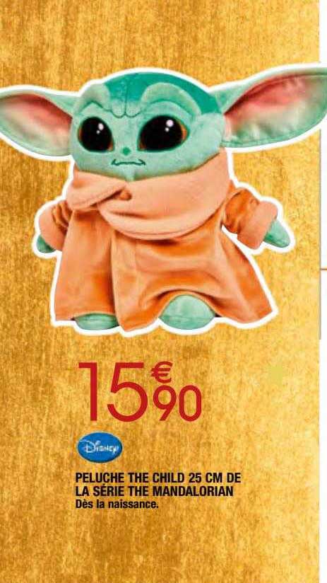 peluche the child 25 cm de la série the mandalorian disney