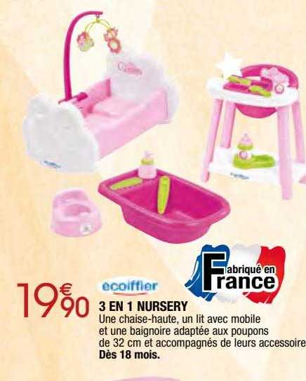 3 en 1 nursery ecoiffier