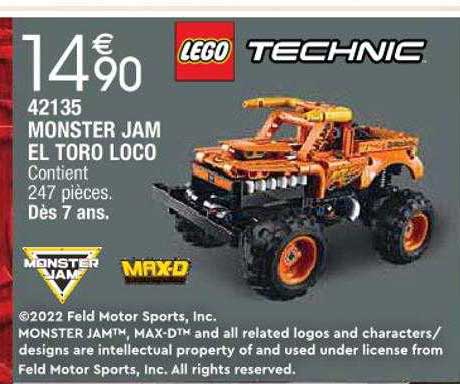 42135 monster jam el toro loco lego technic