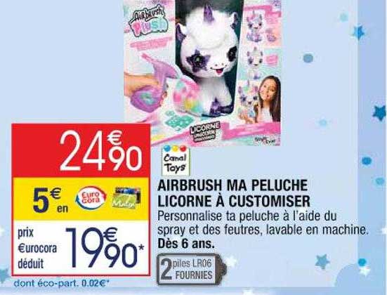 airbrush ma peluche licorne à customiser canal toys