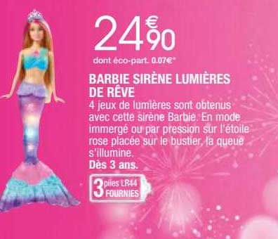 barbie sirène lumières de rêve