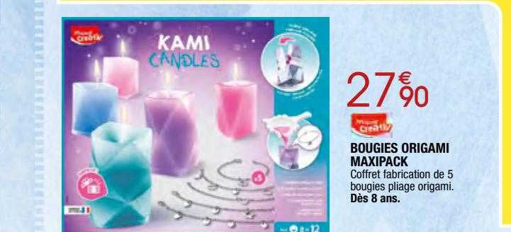 bougies origami maxipack