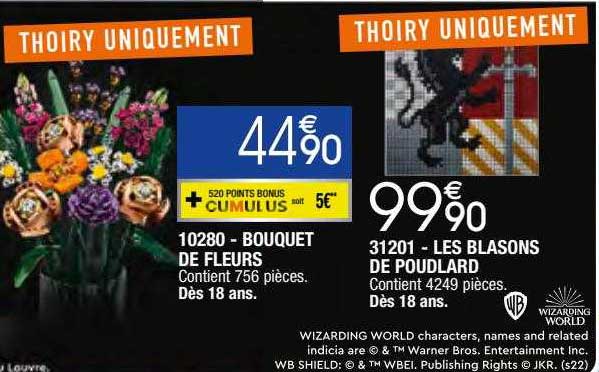 bouquet de fleurs, les blasons de poudlard wizarding world