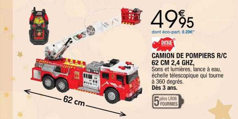 camion de pompiers r-c 62 cm 2,4 ghz, dickie