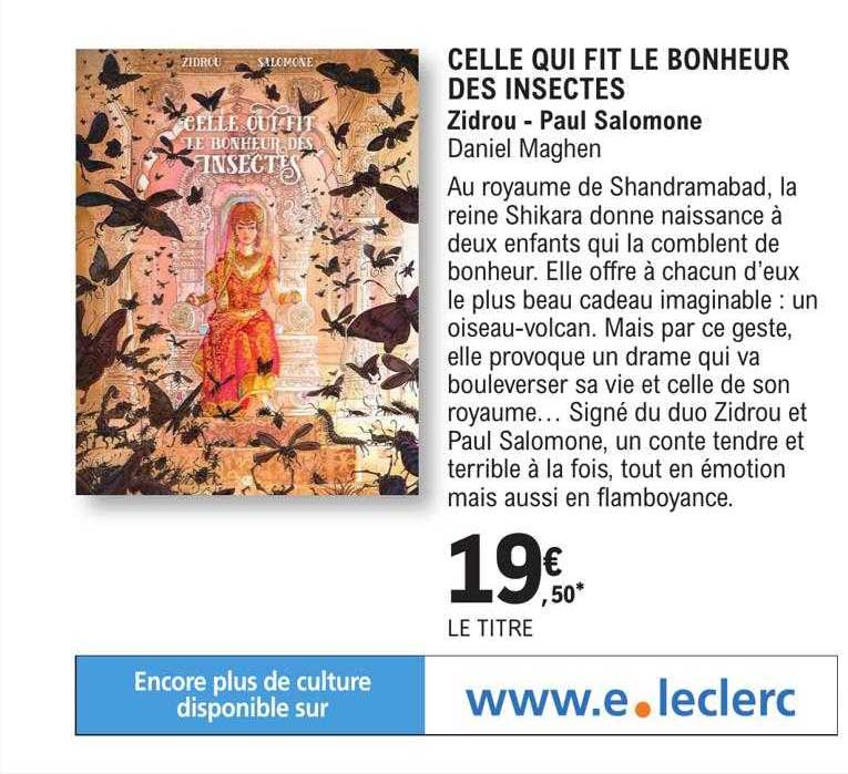 celle qui fit le bonheur des insectes - zidrou - paul salomone