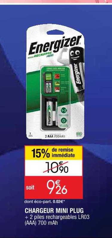 chargeur mini plug energizer