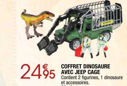 coffret dinosaure avec jeep cage