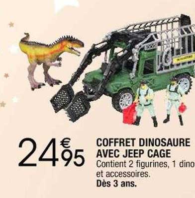 coffret dinosaure avec jeep cage