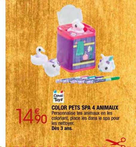 color pets spa 4 animaux canal toys