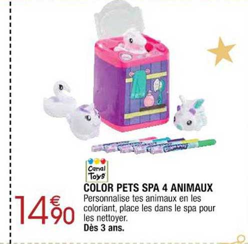 color pets spa 4 animaux canal toys