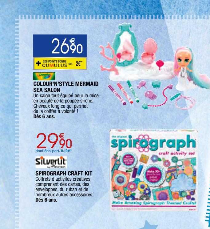 Colour'n'style Mermaid Sea Salon, Spirograph Craft Kit