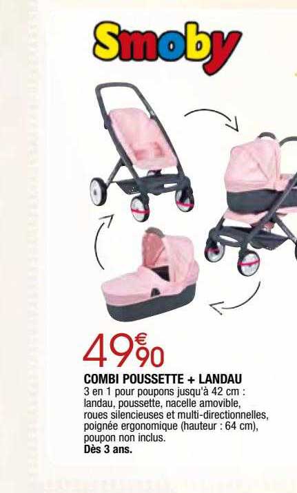 combi poussette + landau smoby