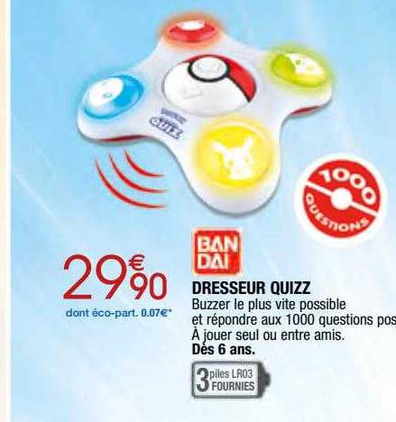 dresseur quizz ban dai