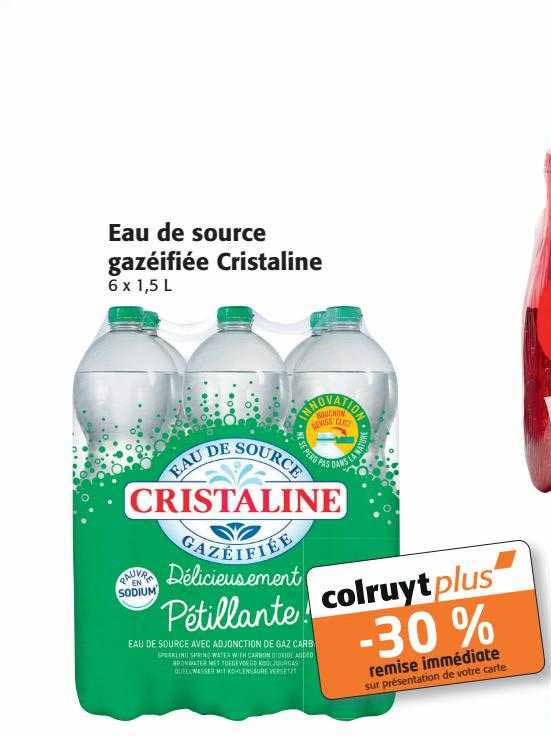 eau de source gazéifiée cristaline